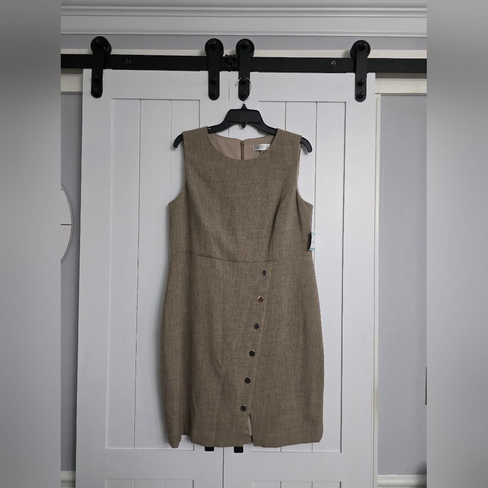 Kasper Petite Stretch-Crepe Sheath Dress. NEW!